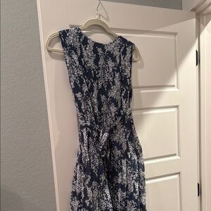 Abercrombie & Fitch Blue and White Casual Maxi Sundress